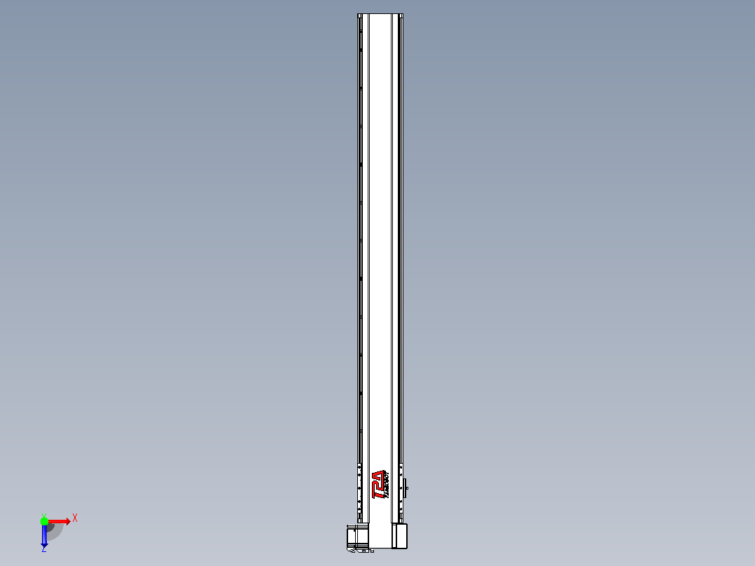 皮带直线轴半封闭可选导轨TPA-HNB-120D-110-L1100-RP-C-P40-N3俯视图