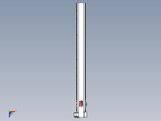 皮带直线轴半封闭可选导轨TPA-HNB-120D-110-L1100-RP-C-P40-N3俯视缩略图