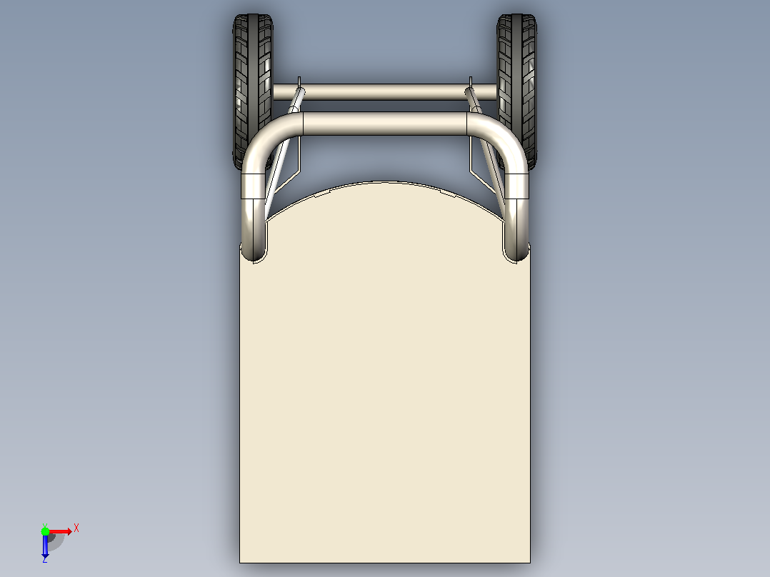 Solidworks 油车模型俯视图