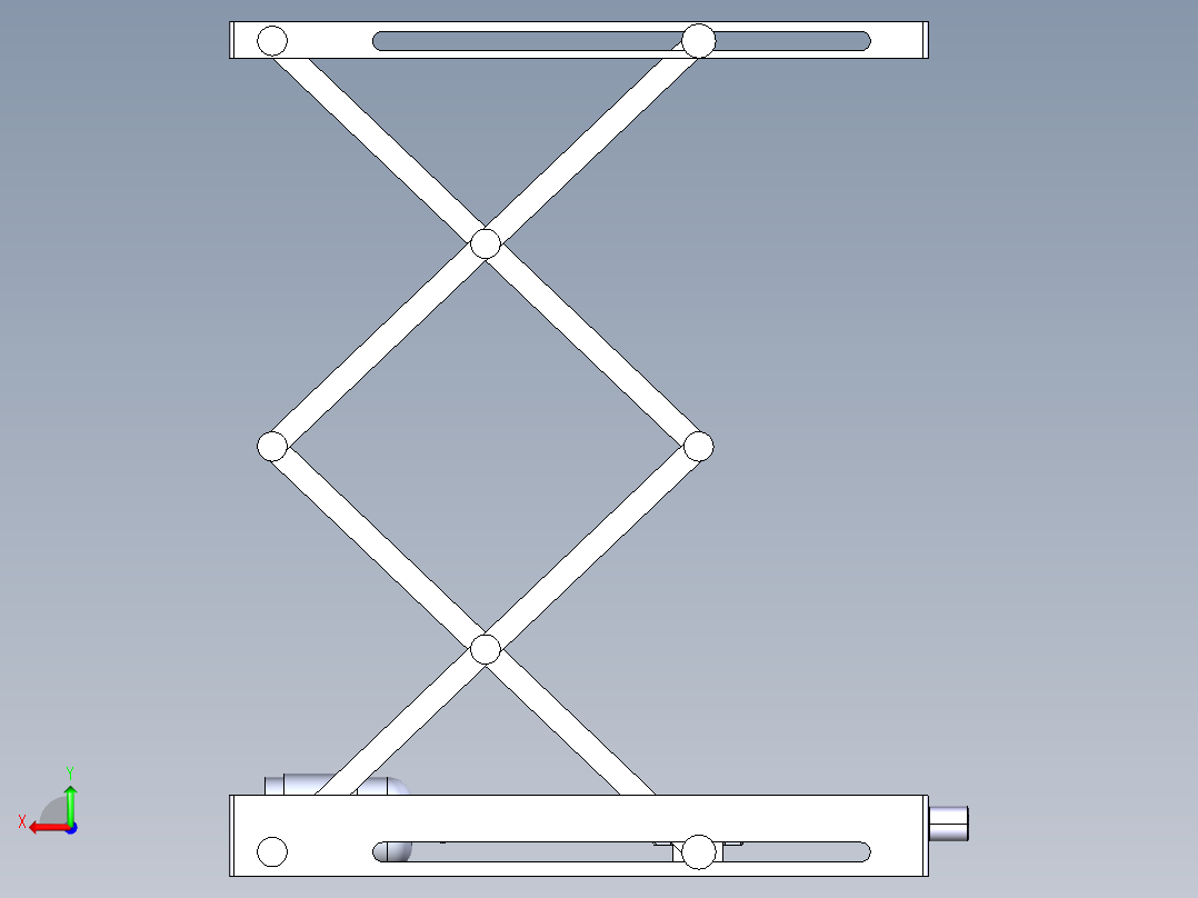 剪式升降台后视图