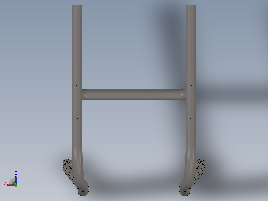 solidworks 框架俯视图