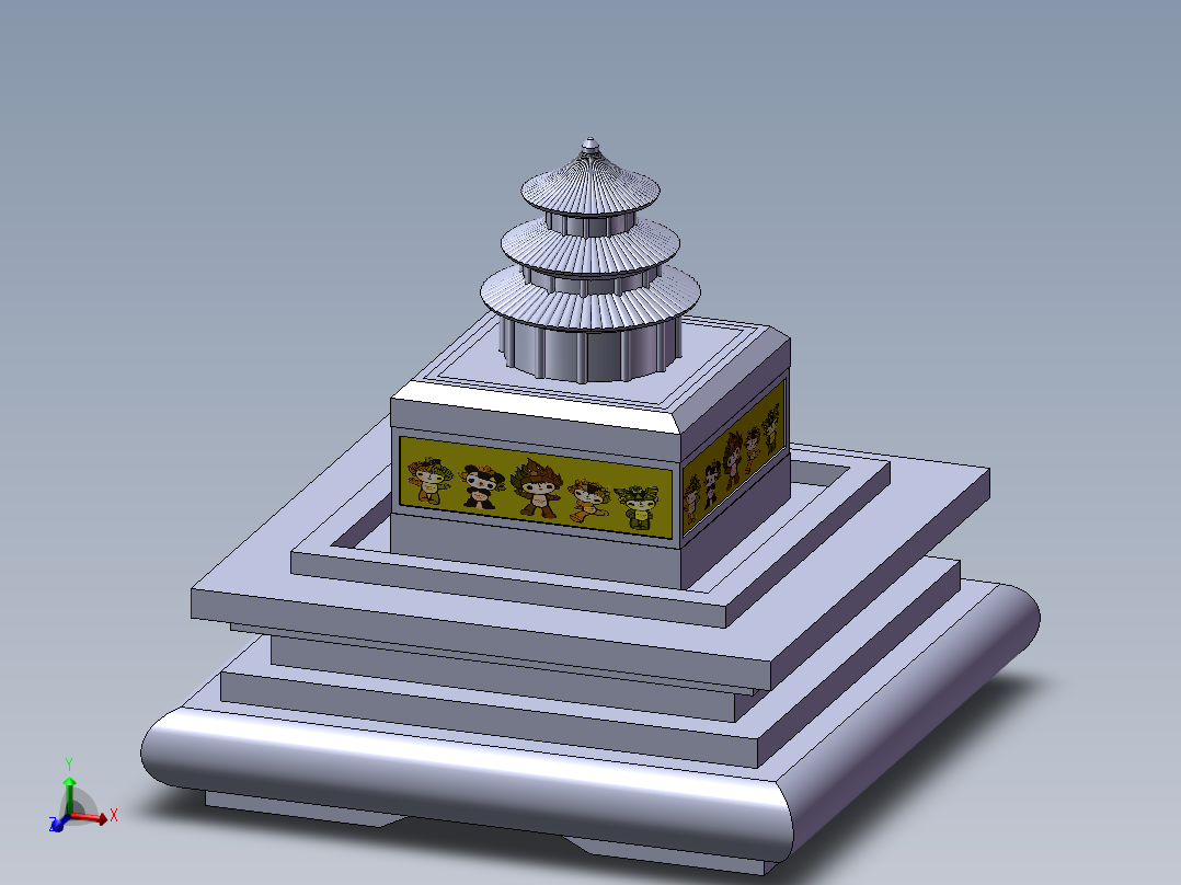 奥运金玉印主视图