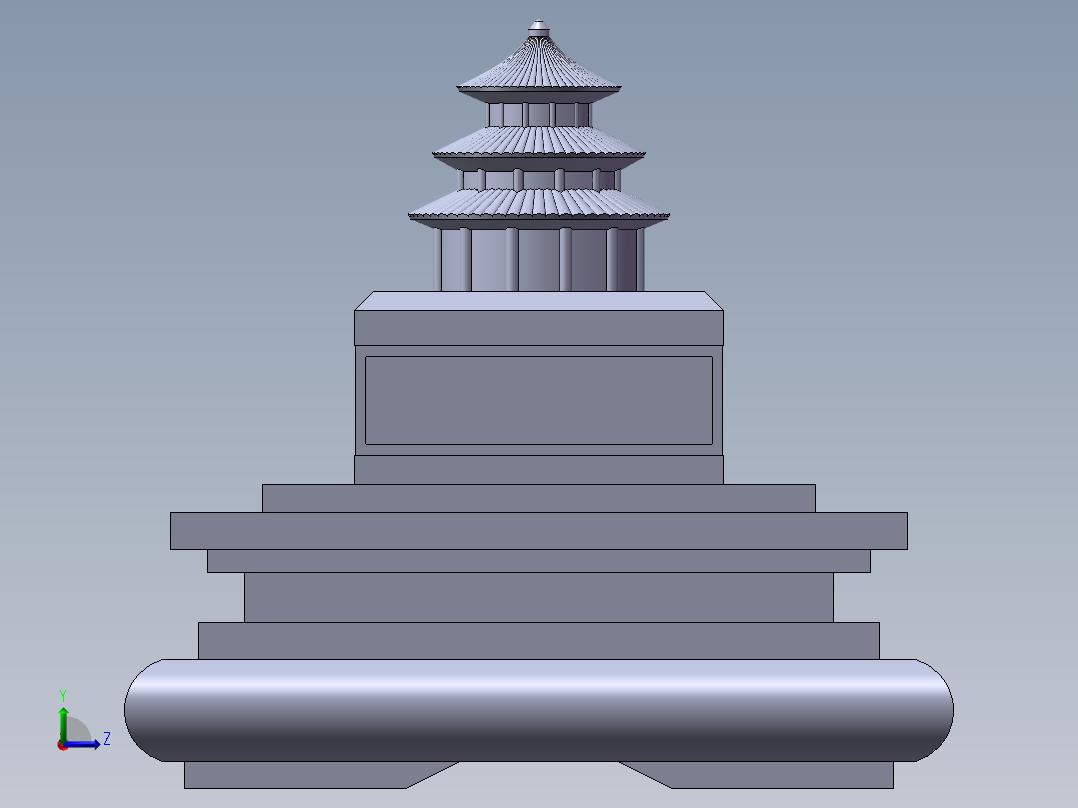 奥运金玉印左视图