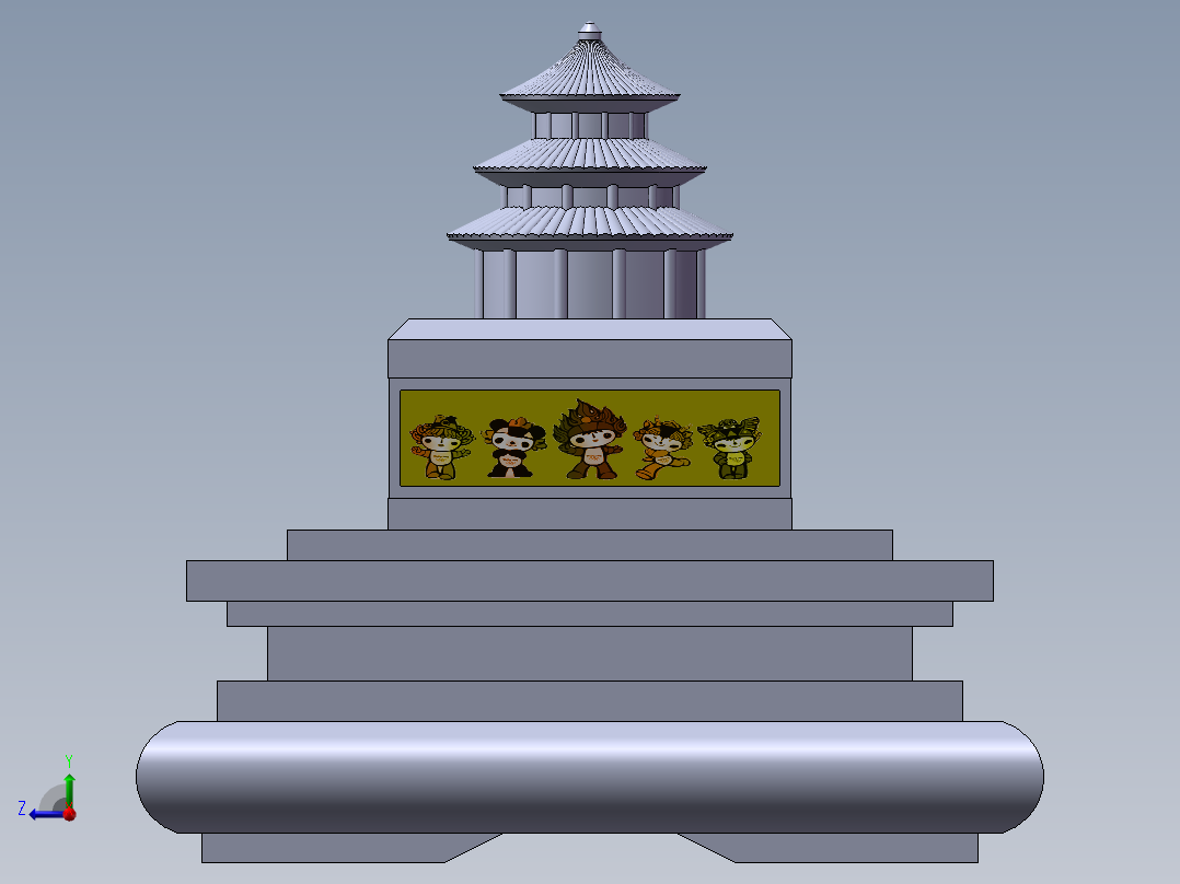 奥运金玉印右视图