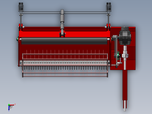 苜蓿收获机的设计【带SolidWorks三维】【3张CAD图纸+开题报告俯视缩略图