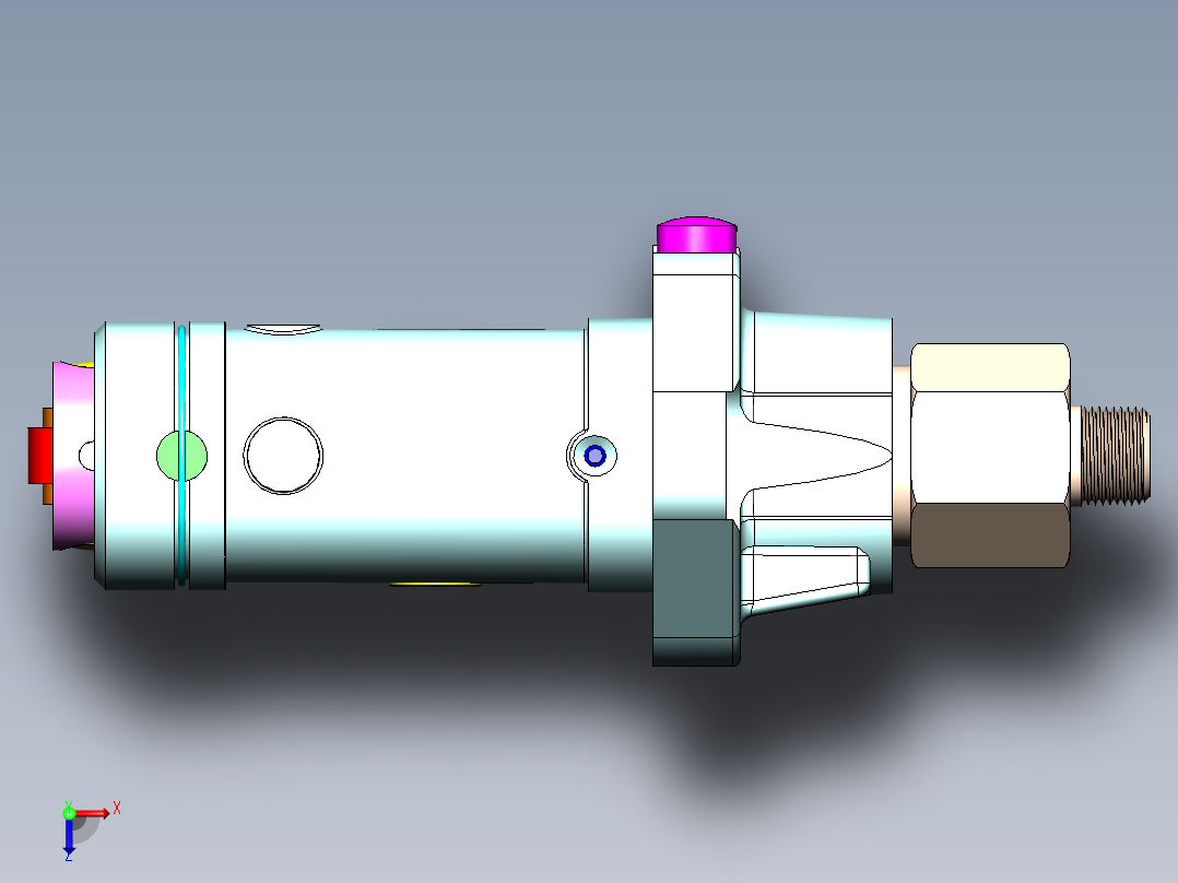 柴油机燃料泵 俯视图