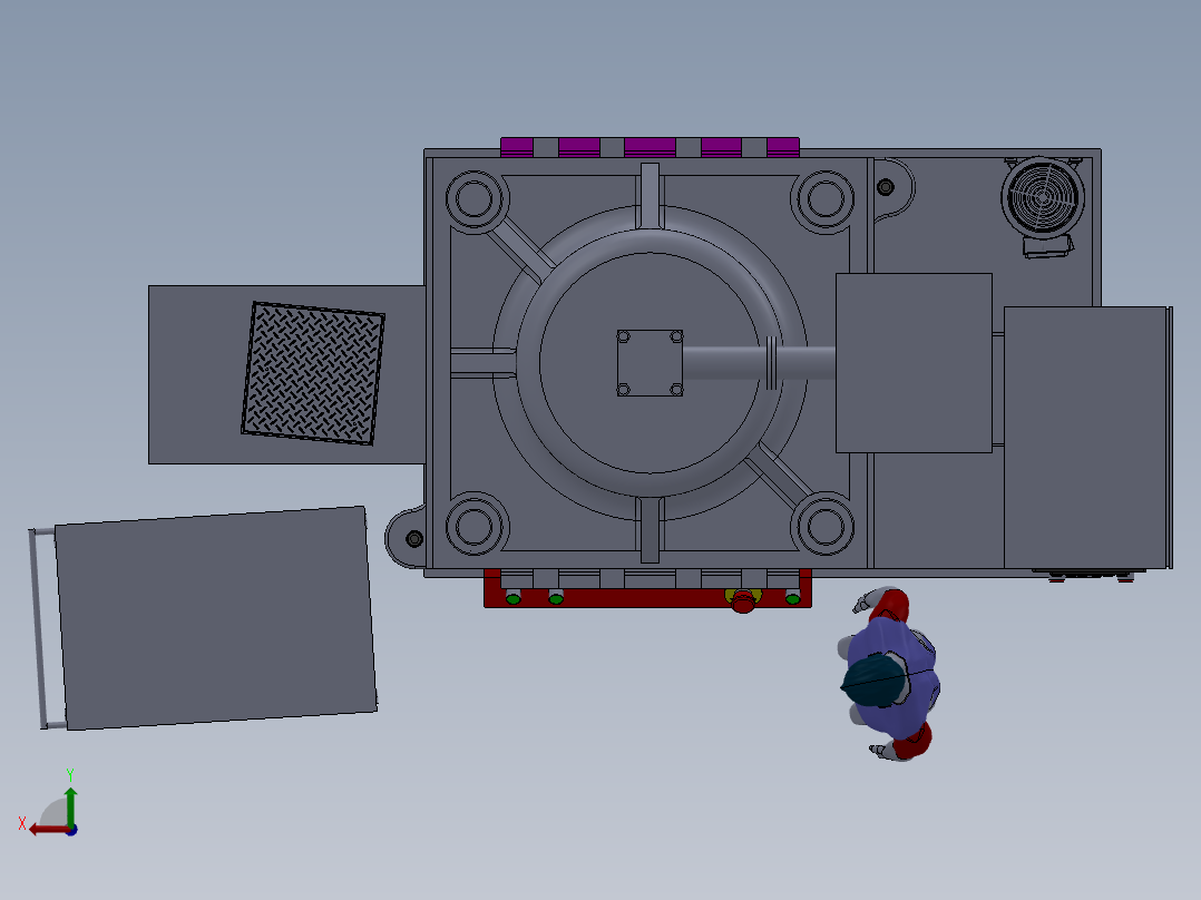 225 800吨橡胶压力机后视图