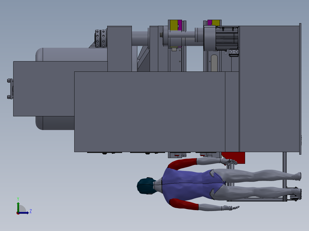 225 800吨橡胶压力机左视图
