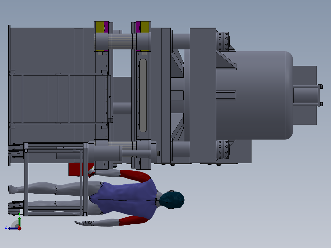 225 800吨橡胶压力机右视图