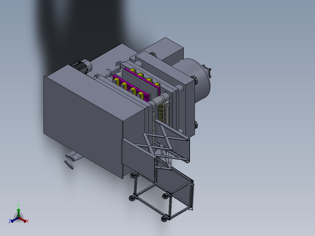 225 800吨橡胶压力机正等轴测图