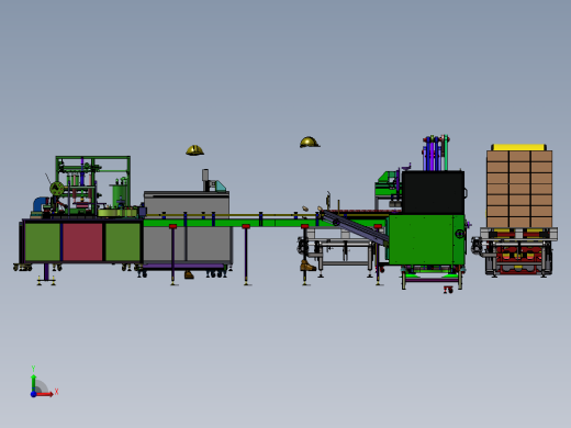 G07-全自动排瓶灌酸灌装自动封口自动贴标签自动折纸箱封纸箱自动搬运码垛流水线前视缩略图