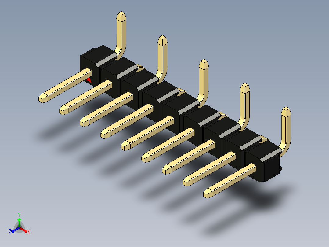 彩色公排针 100mil 2.54mm 系列-DS1022_black_09p_100mil_Type_SMT_R1_rev1.0