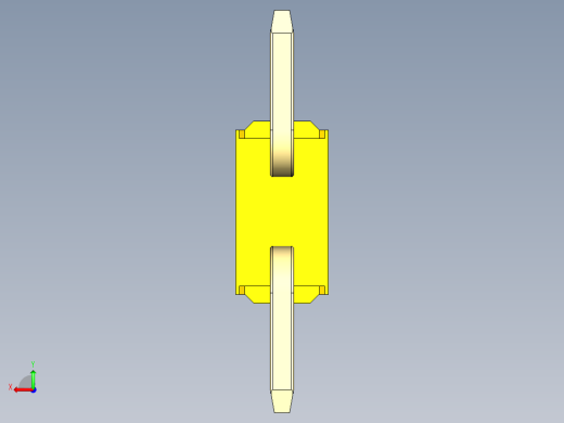 彩色公排针 100mil 2.54mm 系列-DS1022_yellow_02p_100mil_TypeSMT_rev1.0后视缩略图
