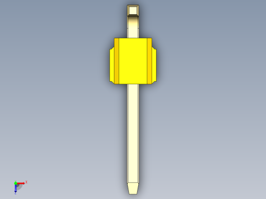 彩色公排针 100mil 2.54mm 系列-DS1022_yellow_02p_100mil_TypeSMT_rev1.0俯视缩略图