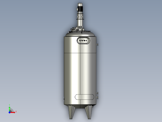 立式10立方搅拌机三维建模图纸 STEP格式前视缩略图