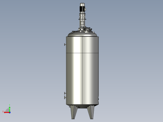 立式10立方搅拌机三维建模图纸 STEP格式后视缩略图