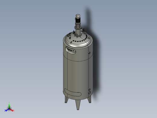 立式10立方搅拌机三维建模图纸 STEP格式正等轴测缩略图