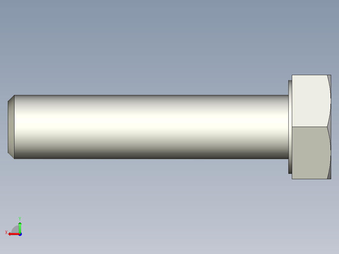 螺钉-DIN_931-M8x1.25x35.stp后视图