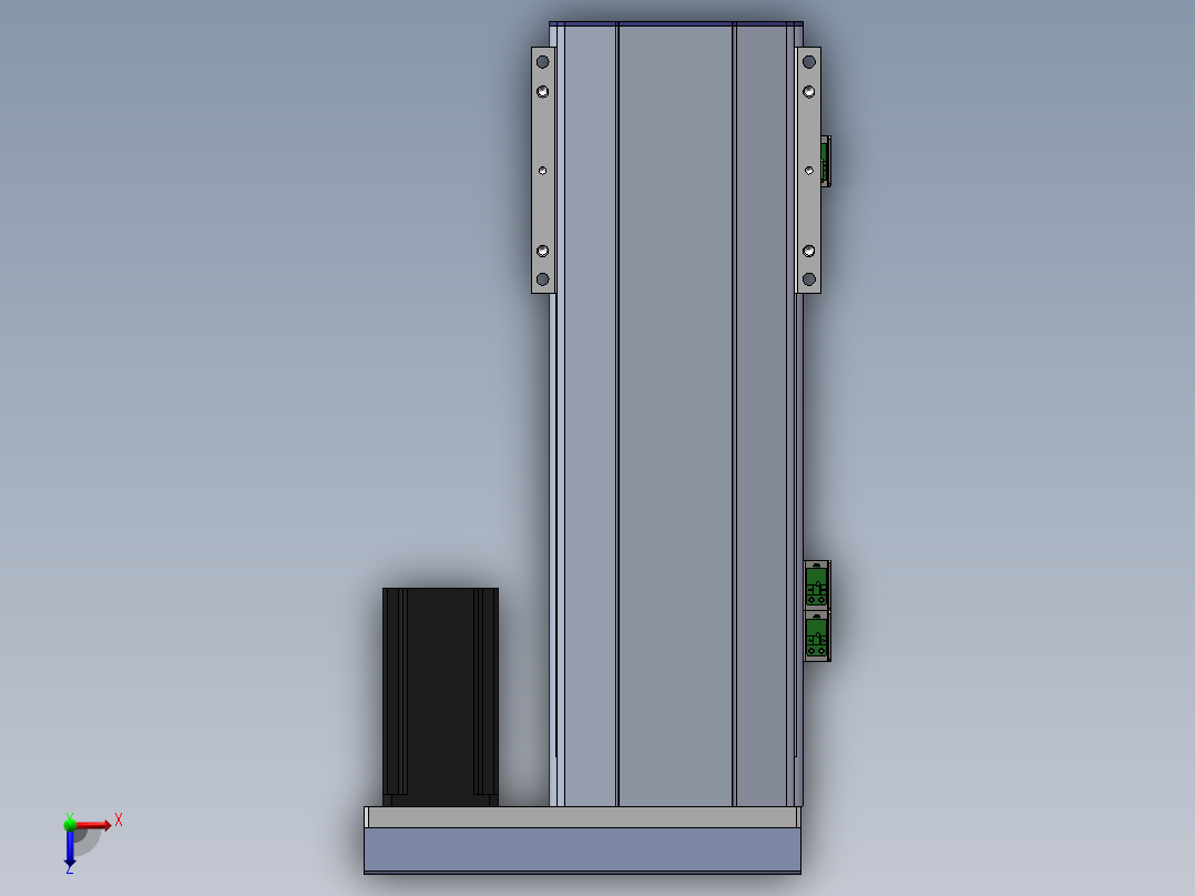 电动滑台模组SDM175右折模型俯视图