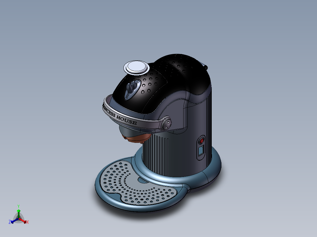 咖啡机正等轴测图