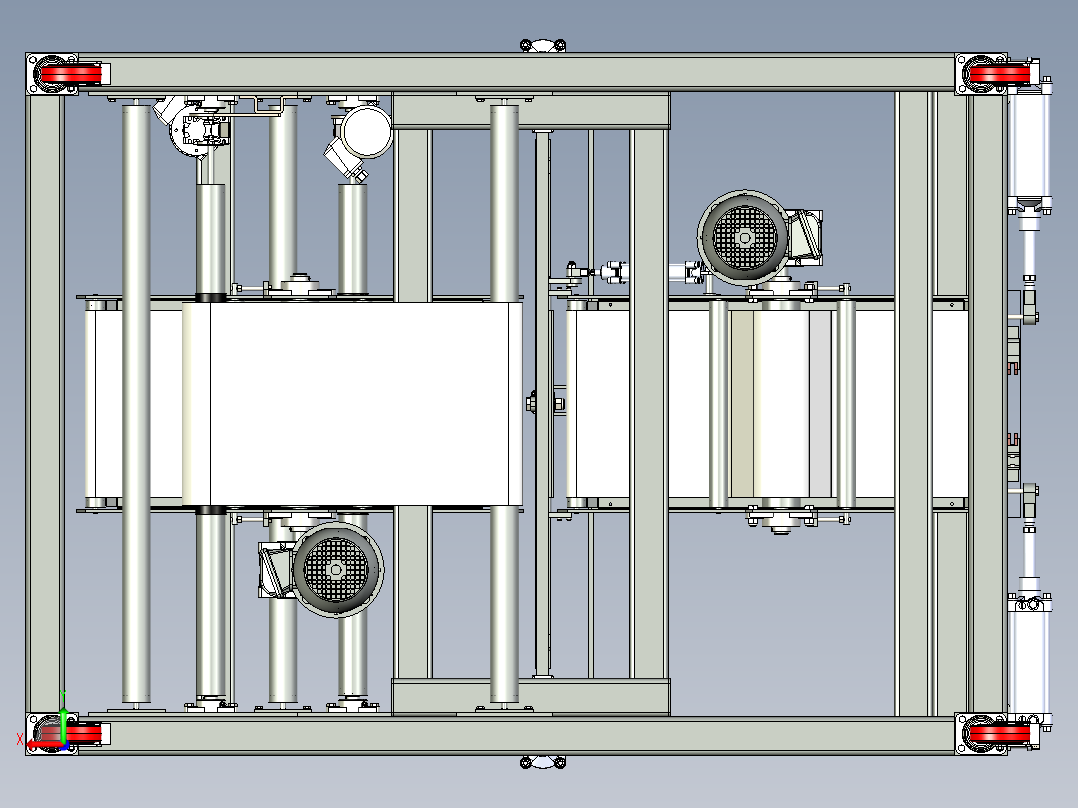 自动裹包机后视图