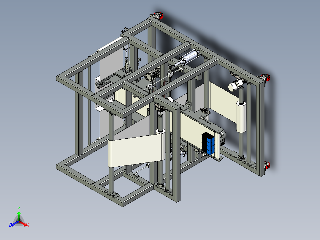 自动裹包机正等轴测图