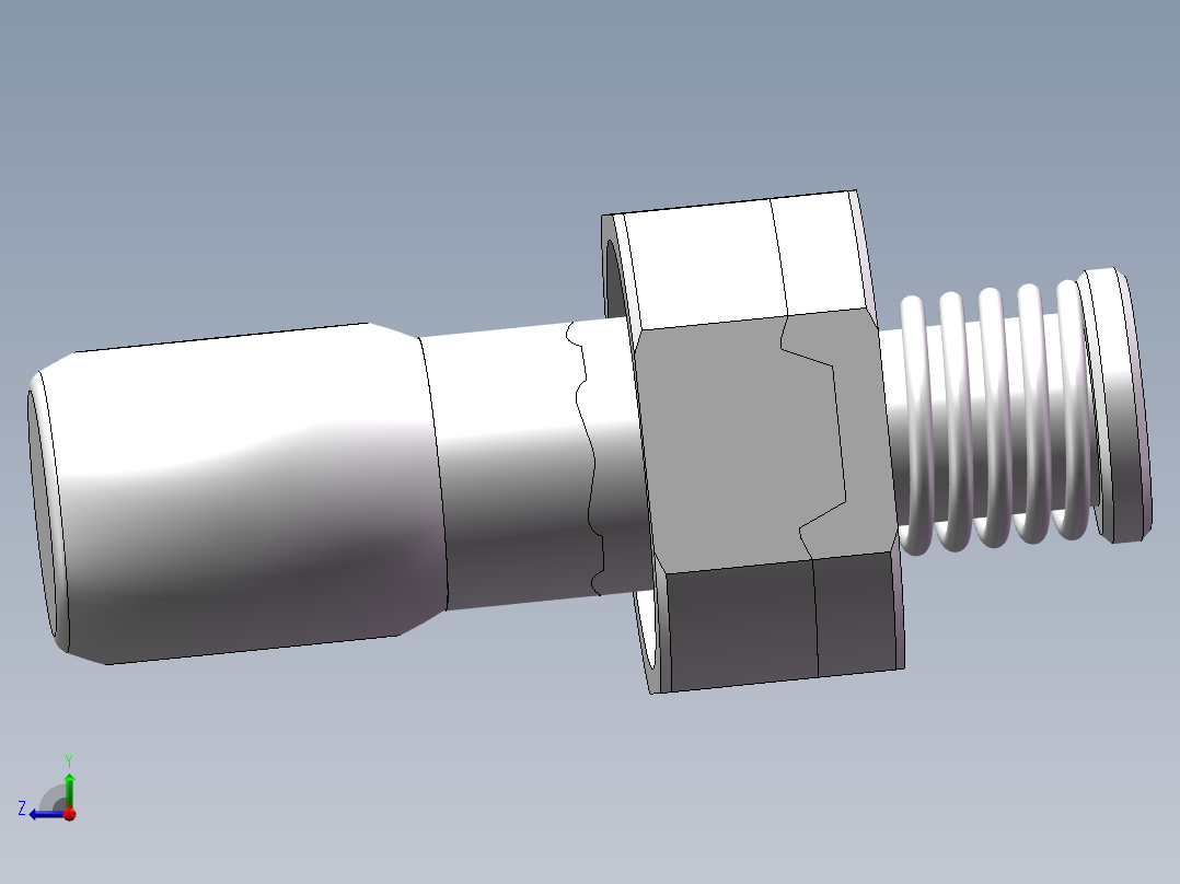 Q442-芯轴套数控加工工艺及编程设计右视图