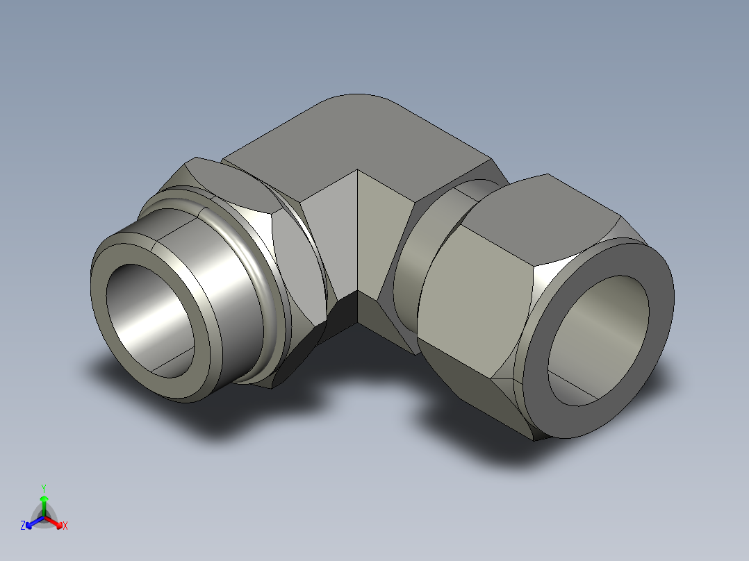 卡套式工业通用硬管接头16_c5bu-s主视图