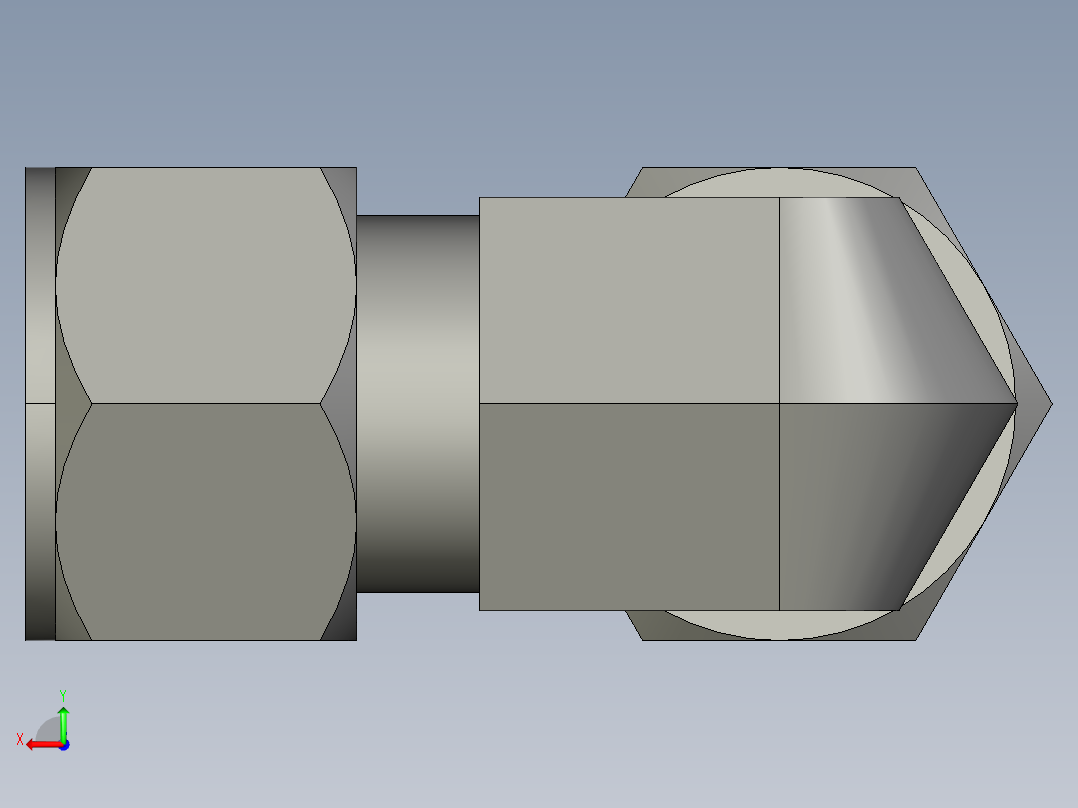 卡套式工业通用硬管接头16_c5bu-s后视图