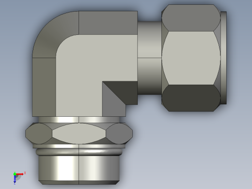 卡套式工业通用硬管接头16_c5bu-s俯视缩略图