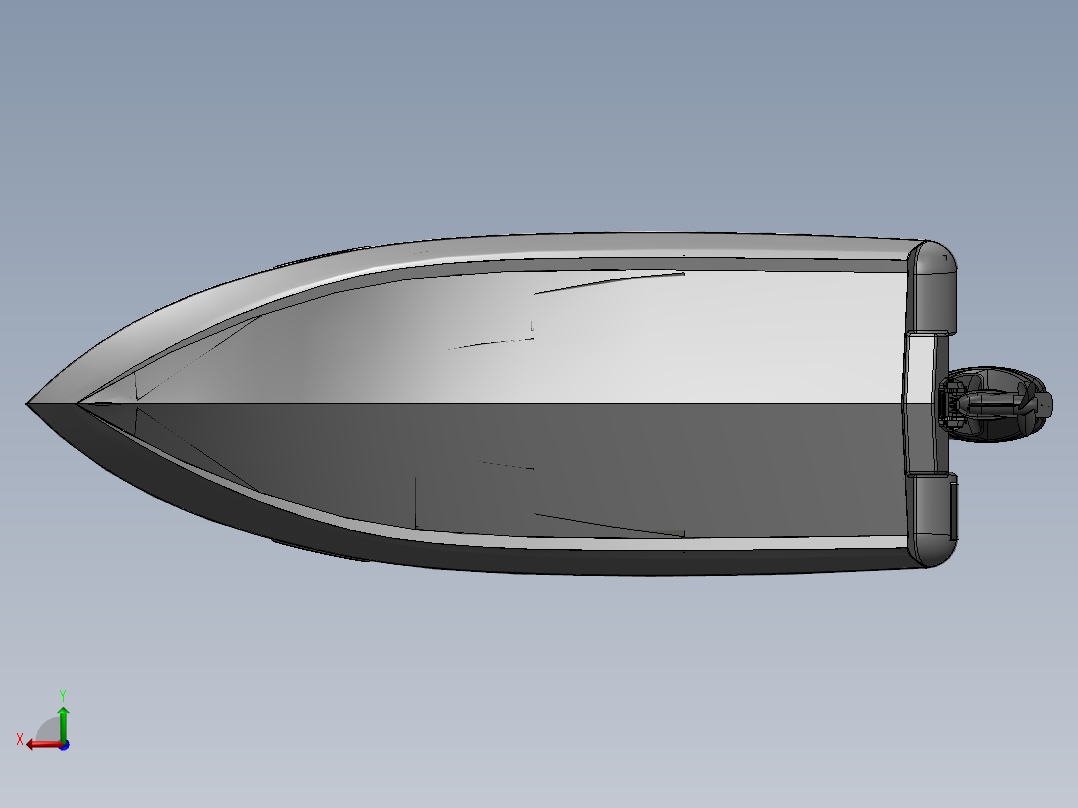7米小型游艇后视图
