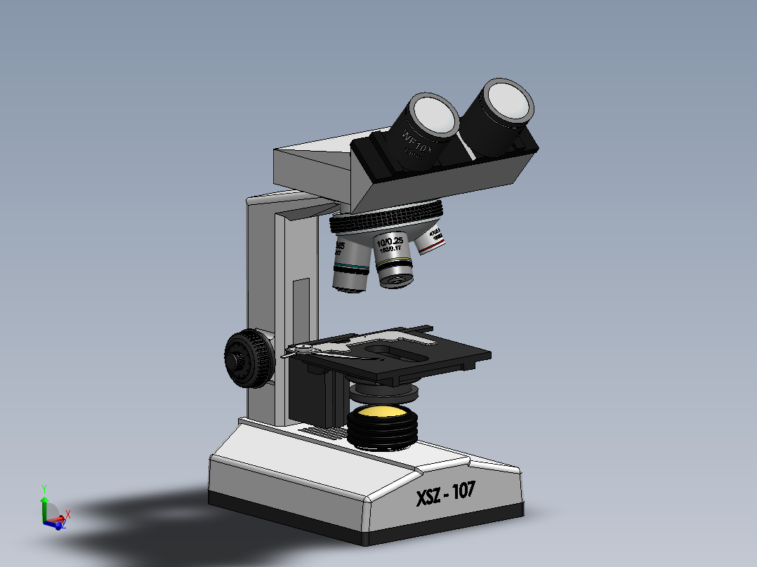 107型显微镜主视图