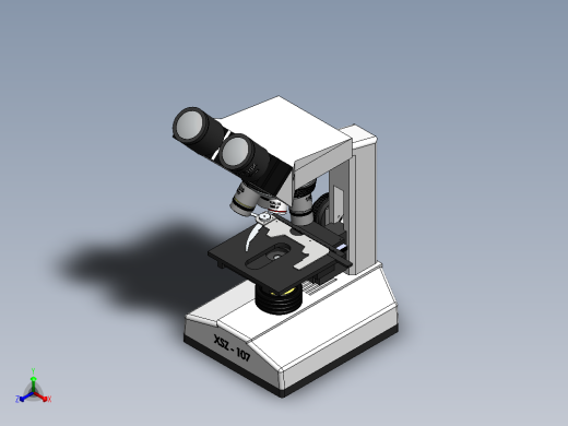 107型显微镜正等轴测缩略图