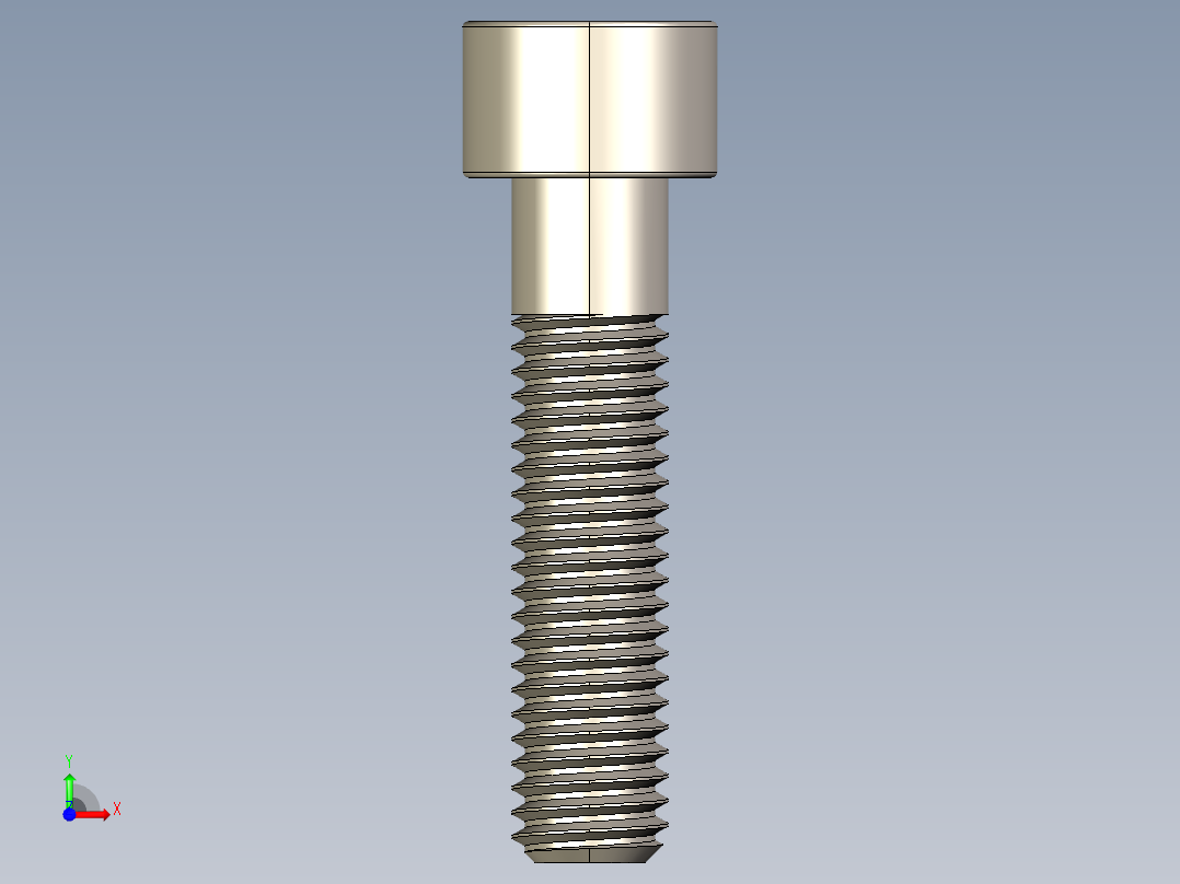 Screw_DIN_912_M8x35_A2.STEP公制内六角螺钉前视图