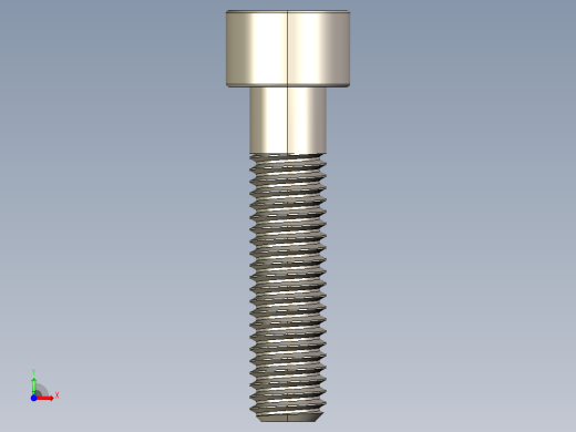 Screw_DIN_912_M8x35_A2.STEP公制内六角螺钉前视缩略图