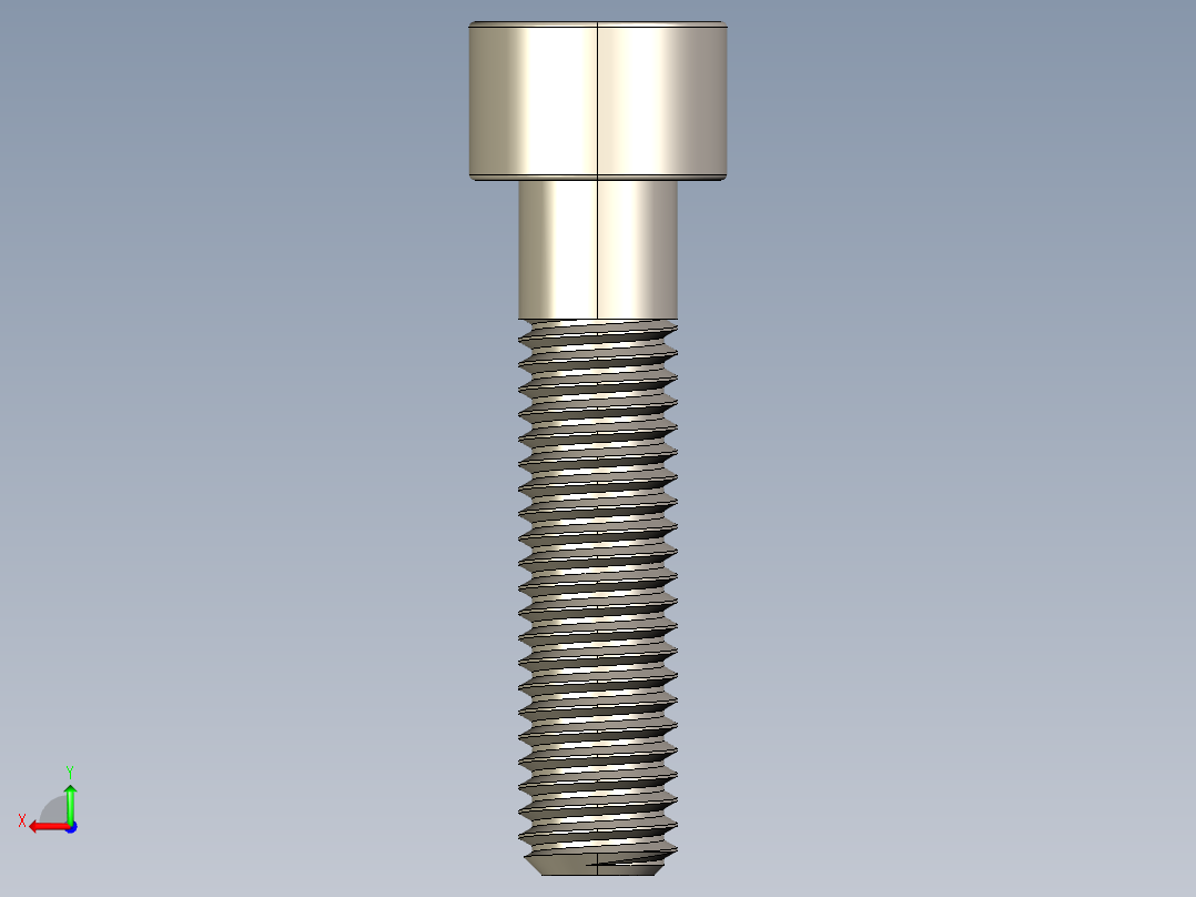 Screw_DIN_912_M8x35_A2.STEP公制内六角螺钉后视图