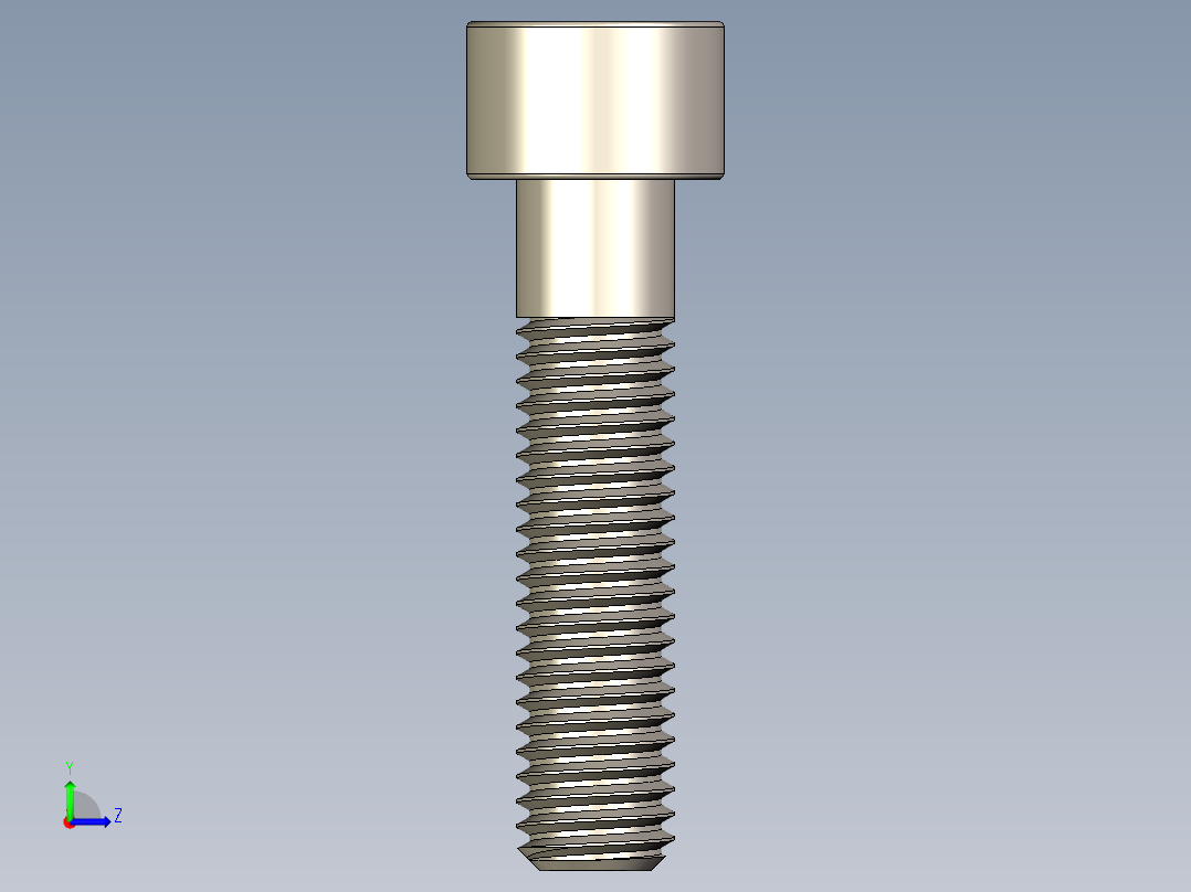 Screw_DIN_912_M8x35_A2.STEP公制内六角螺钉左视图