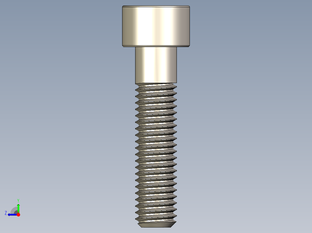 Screw_DIN_912_M8x35_A2.STEP公制内六角螺钉右视图