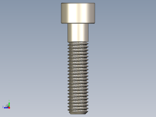 Screw_DIN_912_M8x35_A2.STEP公制内六角螺钉右视缩略图