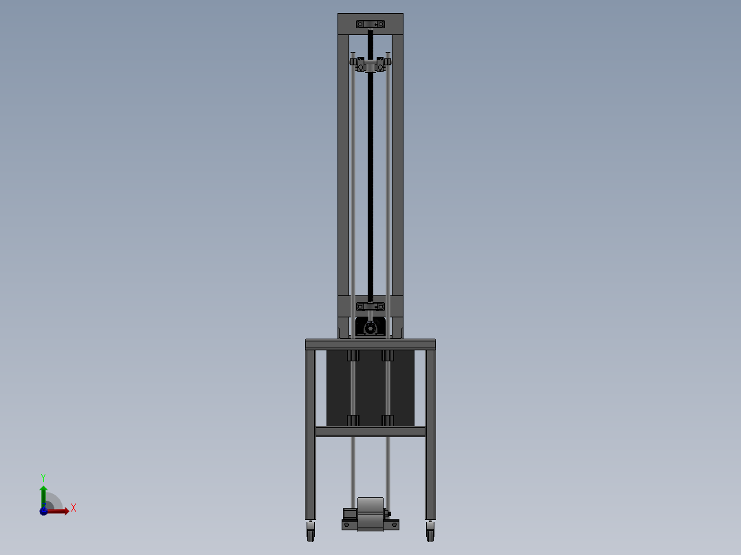 松土机模型前视图