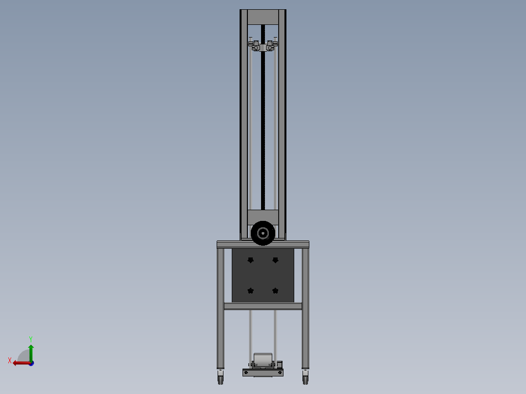 松土机模型后视图