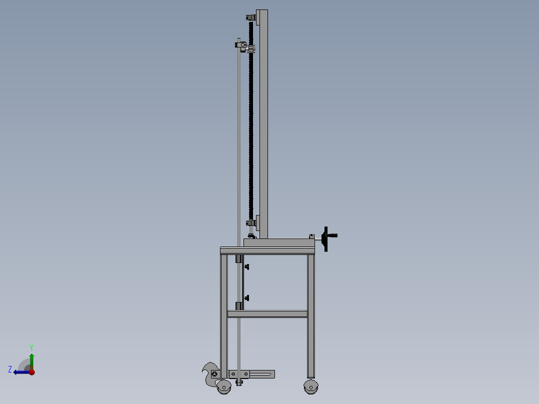 松土机模型右视图
