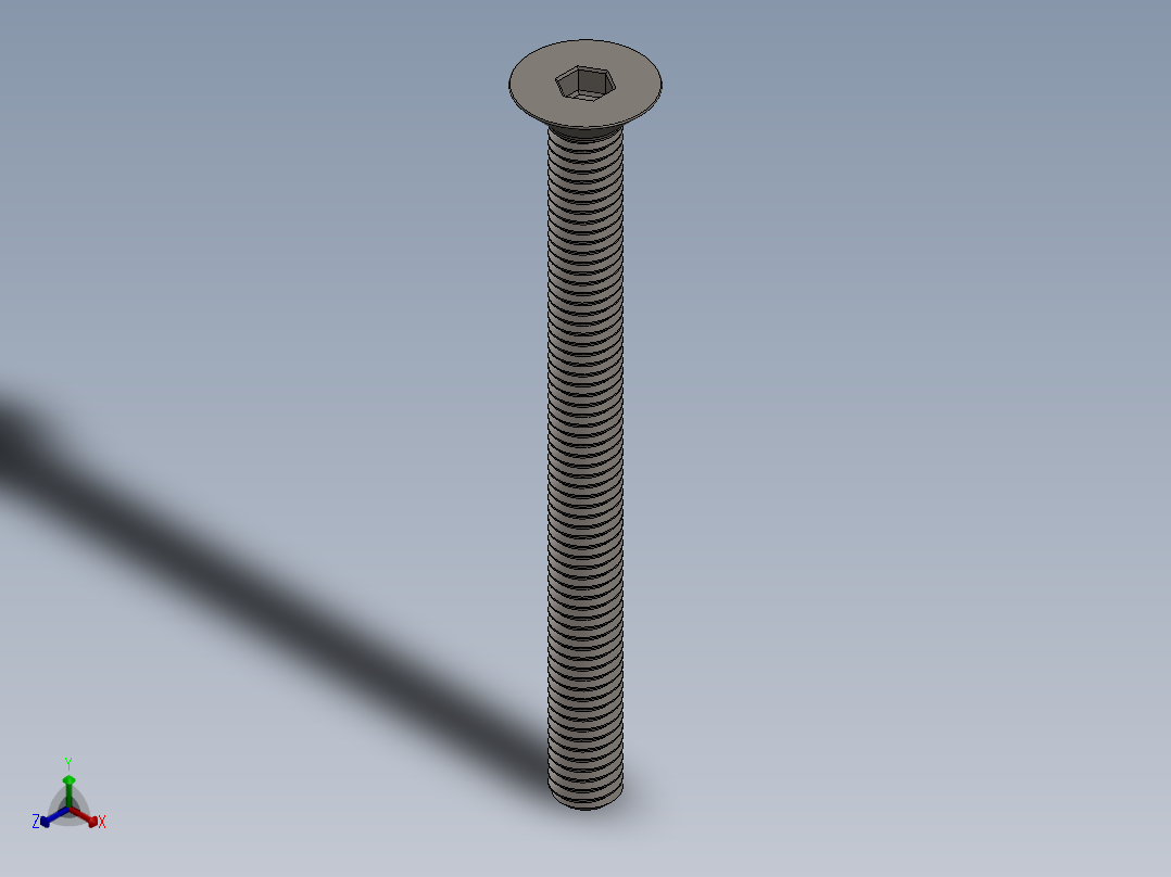 Screw_ISO_10642_M6x70_A2.SLDPRT正等轴测图