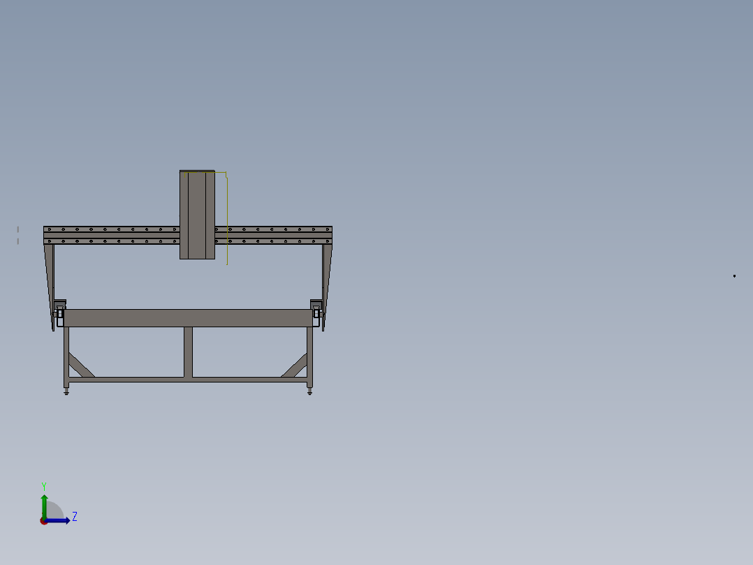 CNC 机器组件 - 定制设计左视图