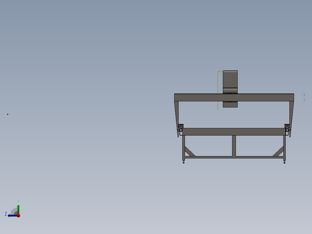CNC 机器组件 - 定制设计右视图