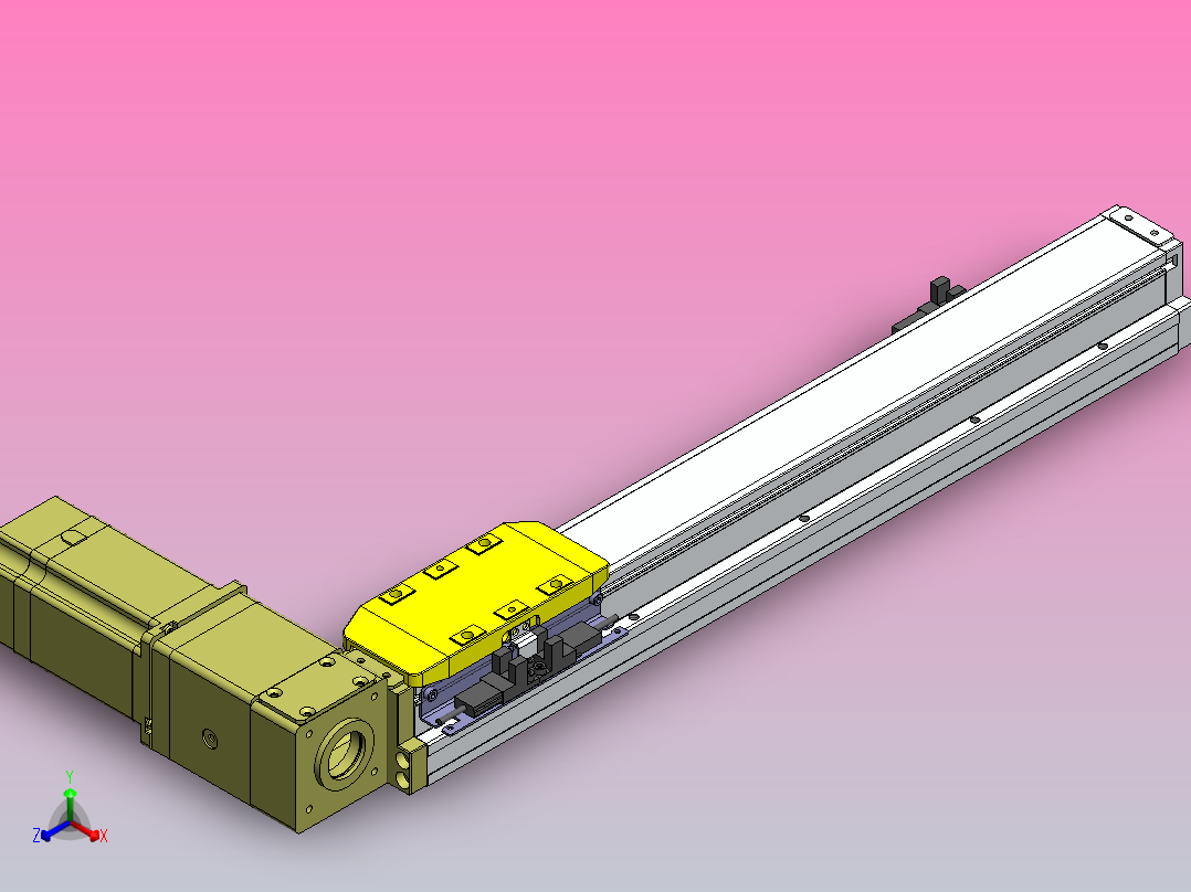 内嵌式同步带 GTA5-57闭环步进[GTA5-L48-300-BR-57-C2-N]丝杆滑台模组主视图