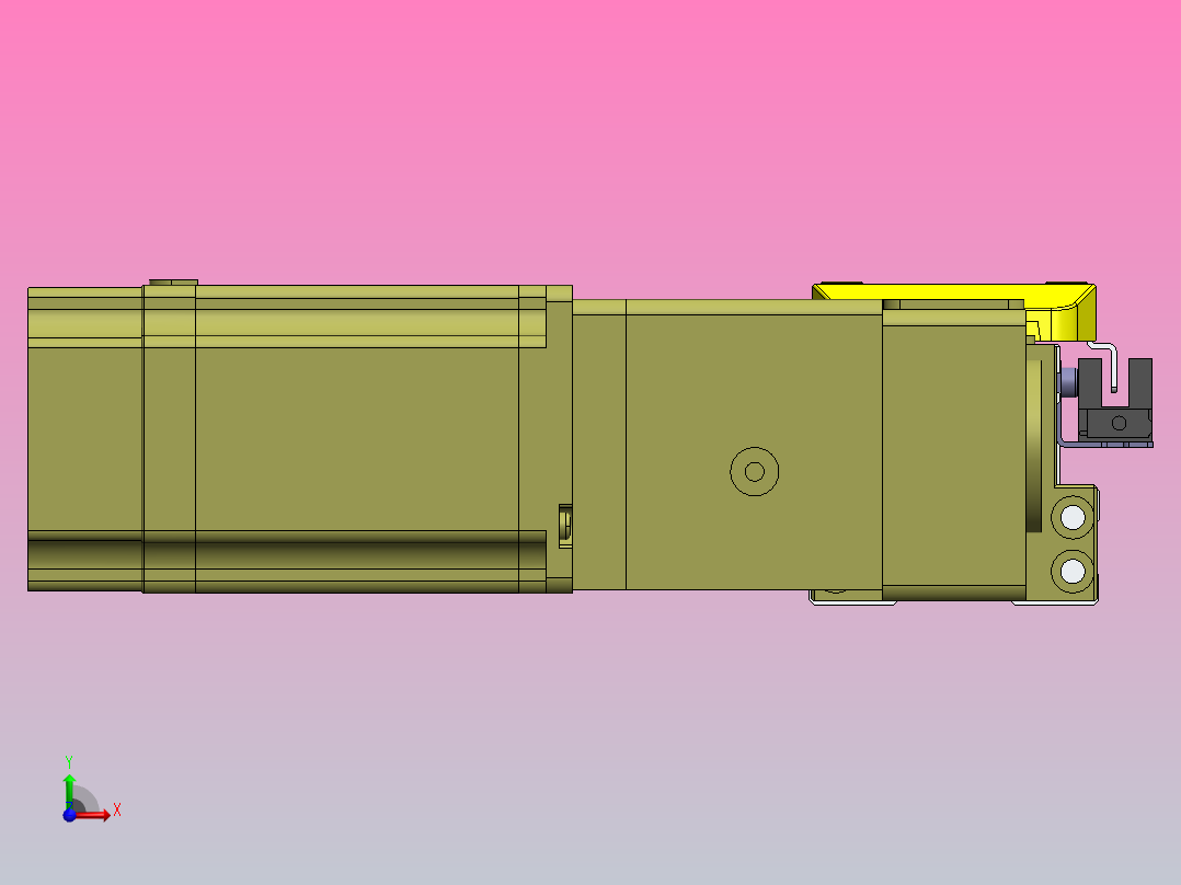 内嵌式同步带 GTA5-57闭环步进[GTA5-L48-300-BR-57-C2-N]丝杆滑台模组前视图