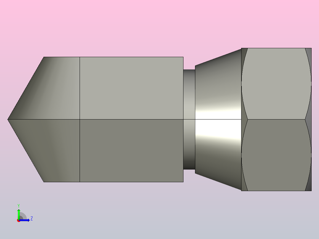 10 c6x s硬管接头左视图