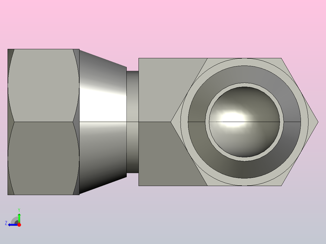10 c6x s硬管接头右视图
