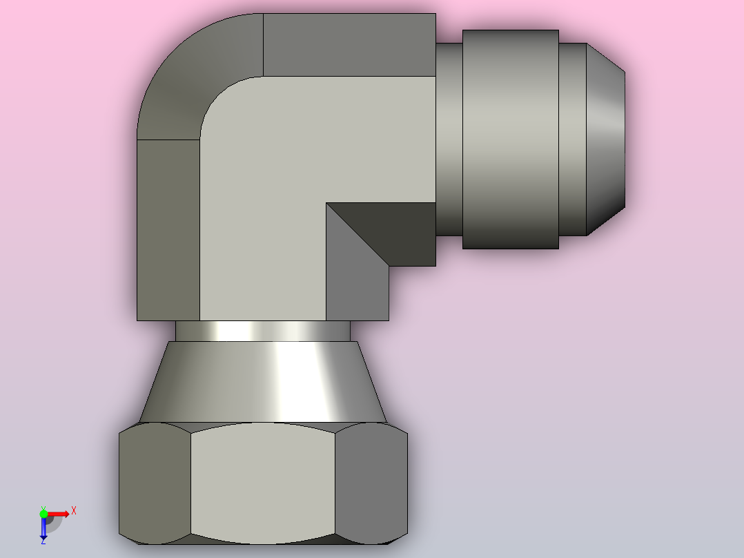 10 c6x s硬管接头俯视图